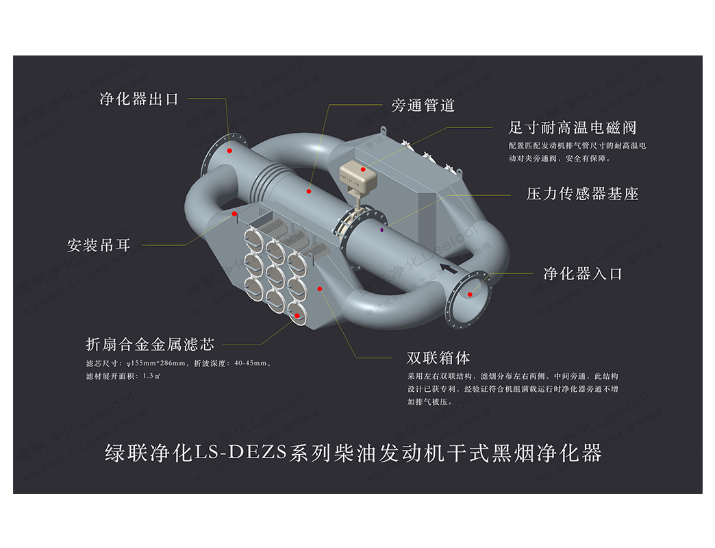 L90-DEZS-14型柴油機黑煙凈化器